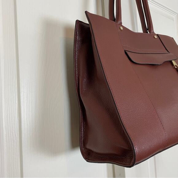 Rebecca Minkoff Whiskey MAB Double Handle Leather Tote - Picture 7 of 12